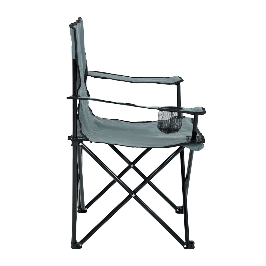 Stovyklavimo kėdės Anter, 2 vnt, pilkos, 80x49x49 cm цена и информация | Turistiniai baldai | pigu.lt