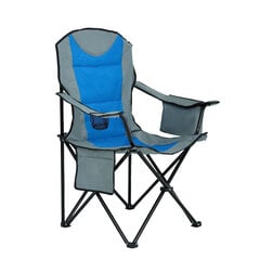 Складной походный стул Fotyn, синий/серый цвет цена и информация | Туристическая мебель | pigu.lt