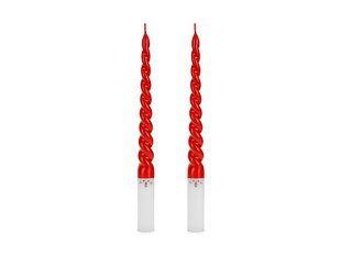 Taper candles Santa, 25 cm, mix (1 pkt / 2 pc.) kaina ir informacija | Žvakės, Žvakidės | pigu.lt