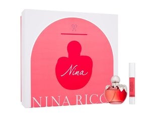 Rinkinys Nina Ricci Les Belles De Nina moterims: tualetinis vanduo EDT, 50 ml + lūpdažis Pink Jumbo Lipstick Matte 2,5 g kaina ir informacija | Kvepalai moterims | pigu.lt
