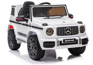 Dvivietis vaikiškas elektromobilis Mercedes G63 AMG, baltas kaina ir informacija | Elektromobiliai vaikams | pigu.lt