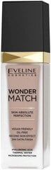 Toninis kremas Eveline Cosmetics Wonder Match, 45 honey, 30ml цена и информация | Пудры, базы под макияж | pigu.lt