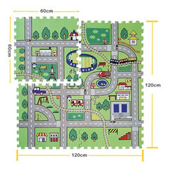 пенопластовый пазл 4шт. цена и информация | Развивающие коврики | pigu.lt