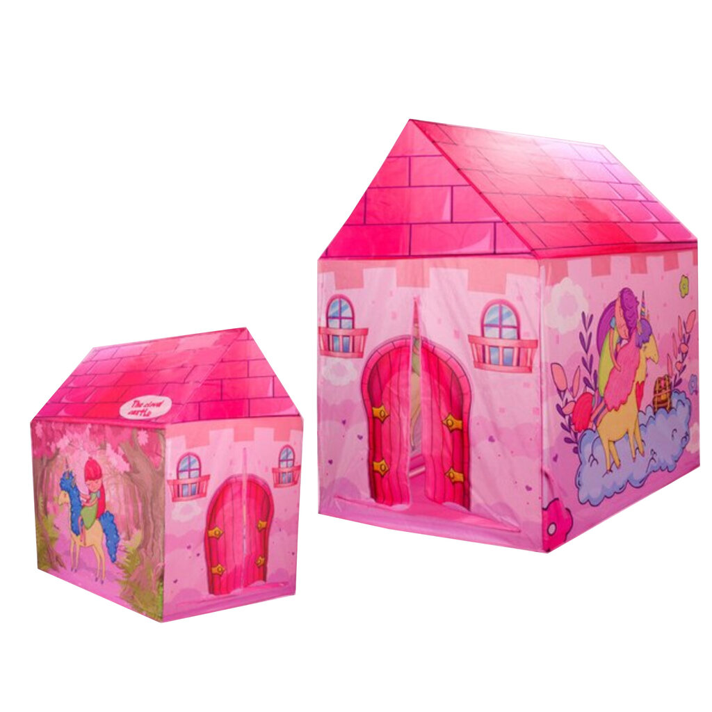 Vaikiška palapinė su dviem įėjimais, rožinė, 104x70x95 cm kaina ir informacija | Vaikų žaidimų nameliai | pigu.lt