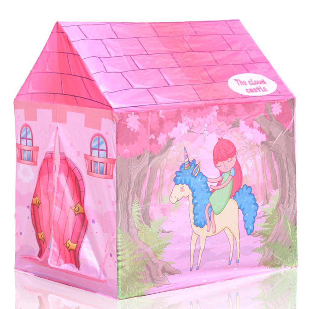 Vaikiška palapinė su dviem įėjimais, rožinė, 104x70x95 cm kaina ir informacija | Vaikų žaidimų nameliai | pigu.lt