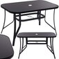 Sodo stalas Springos GF0077, juodas kaina ir informacija | Lauko stalai, staliukai | pigu.lt