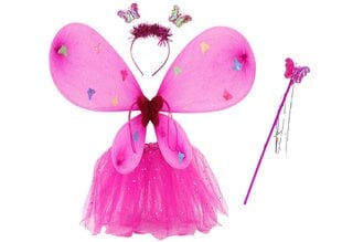 Fėjos kostiumas, rožinis, 4 dalių kaina ir informacija | Karnavaliniai kostiumai | pigu.lt