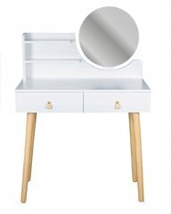 Kosmetinis staliukas Fluxar home FST011, 122x80cm baltas kaina ir informacija | Kosmetiniai staliukai | pigu.lt