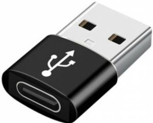 Adapteris Gembird USB AM to Type-C Female Black цена и информация | Адаптеры, USB-разветвители | pigu.lt