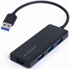 Hubs Gembird USB 3.1 4-port hub USB 3.1 (Gen 1) Black цена и информация | Адаптеры, USB-разветвители | pigu.lt
