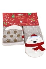 Kalėdinės kojinės moterims, pilkos kaina ir informacija | Moteriškos kojinės | pigu.lt