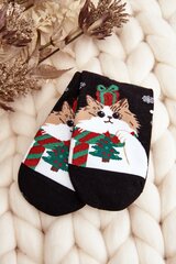 Kalėdinės kojinės moterims, juodos kaina ir informacija | Moteriškos kojinės | pigu.lt