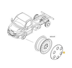 Ratų apdailos dangtelis Iveco 5801804150, 1 vnt. kaina ir informacija | Auto reikmenys | pigu.lt