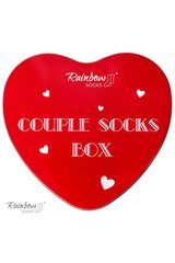 COUPLE BOX 2 Pairs Box Heart Rainbow kojinės 760775085 цена и информация | Женские носки | pigu.lt