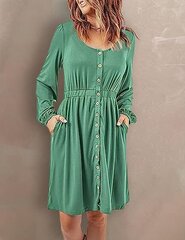 Suknelė moterims Anggrek, žalia kaina ir informacija | Suknelės | pigu.lt