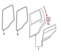 Guminis buferinis durų ribotuvas Land Rover CFM500010, 1 vnt. kaina ir informacija | Auto reikmenys | pigu.lt