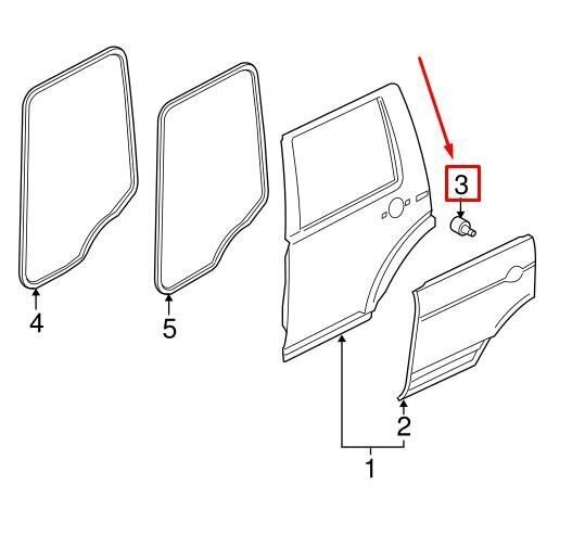 Guminis buferinis durų ribotuvas Land Rover CFM500010, 1 vnt. kaina ir informacija | Auto reikmenys | pigu.lt