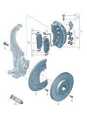 Audi Ротор переднего тормозного диска левый или правый 4M0615301AN оригинальный цена и информация | Автопринадлежности | pigu.lt