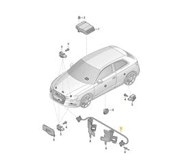 AUDI A3 8V priekinis pėsčiųjų apsaugos nuo susidūrimo jutiklis originalus 8V0959109E kaina ir informacija | Auto reikmenys | pigu.lt