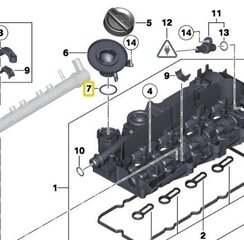 O-žiedas BMW, 1 vnt. kaina ir informacija | Auto reikmenys | pigu.lt