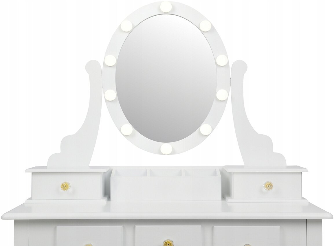 Kosmetinis staliukas Fluxar home FST016, 137x80cm, baltas kaina ir informacija | Kosmetiniai staliukai | pigu.lt