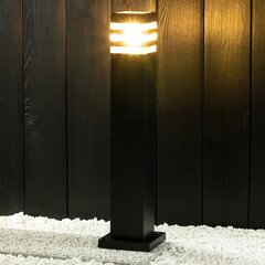 Столб освещения квадратный Lumiled E27 60 см черный цена и информация | Уличные светильники | pigu.lt