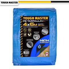 Vandeniui atsparus brezentas/tentas Tough Master® TM-PT946, 4x6m kaina ir informacija | Sodo įrankiai | pigu.lt