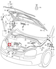 Priekinio variklio gaubto užrakto atleidimo fiksatorius VAG 5K2823509C, 1 vnt. kaina ir informacija | Auto reikmenys | pigu.lt