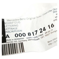 Priekinės sėdynės emblema Mercedes-Benz A0008172416, 1 vnt. kaina ir informacija | Auto reikmenys | pigu.lt