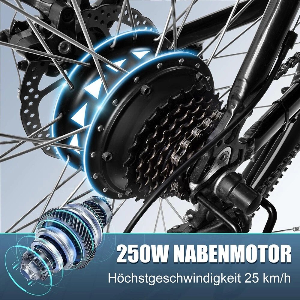 Elektrinis dviratis Kaisda K26M 26", juodas kaina ir informacija | Elektriniai dviračiai | pigu.lt
