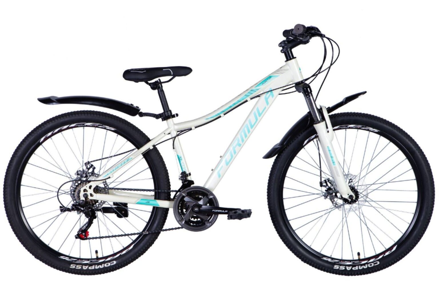 MTB dviratis Formula Electra Disc 26", 150-170 cm, 21 greitis, baltas kaina ir informacija | Dviračiai | pigu.lt