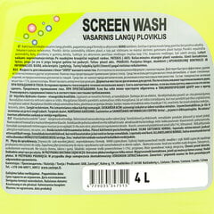 Langų ploviklis Screen Wash VASARA 4 L NANO Savex цена и информация | Очищающие и охлаждающие жидкости | pigu.lt