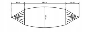 Hamakas Tutumi ecru 280 x 150, baltas kaina ir informacija | Hamakai | pigu.lt