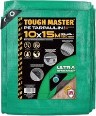 Vandeniui atsparus brezentas/tentas Tough Master® TM-PT151015, 10x15m kaina ir informacija | Sodo įrankiai | pigu.lt