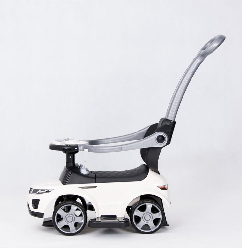 Paspiriamas vaikiškas automobilis-stumdukas su rankena Rider, balta kaina ir informacija | Žaislai kūdikiams | pigu.lt