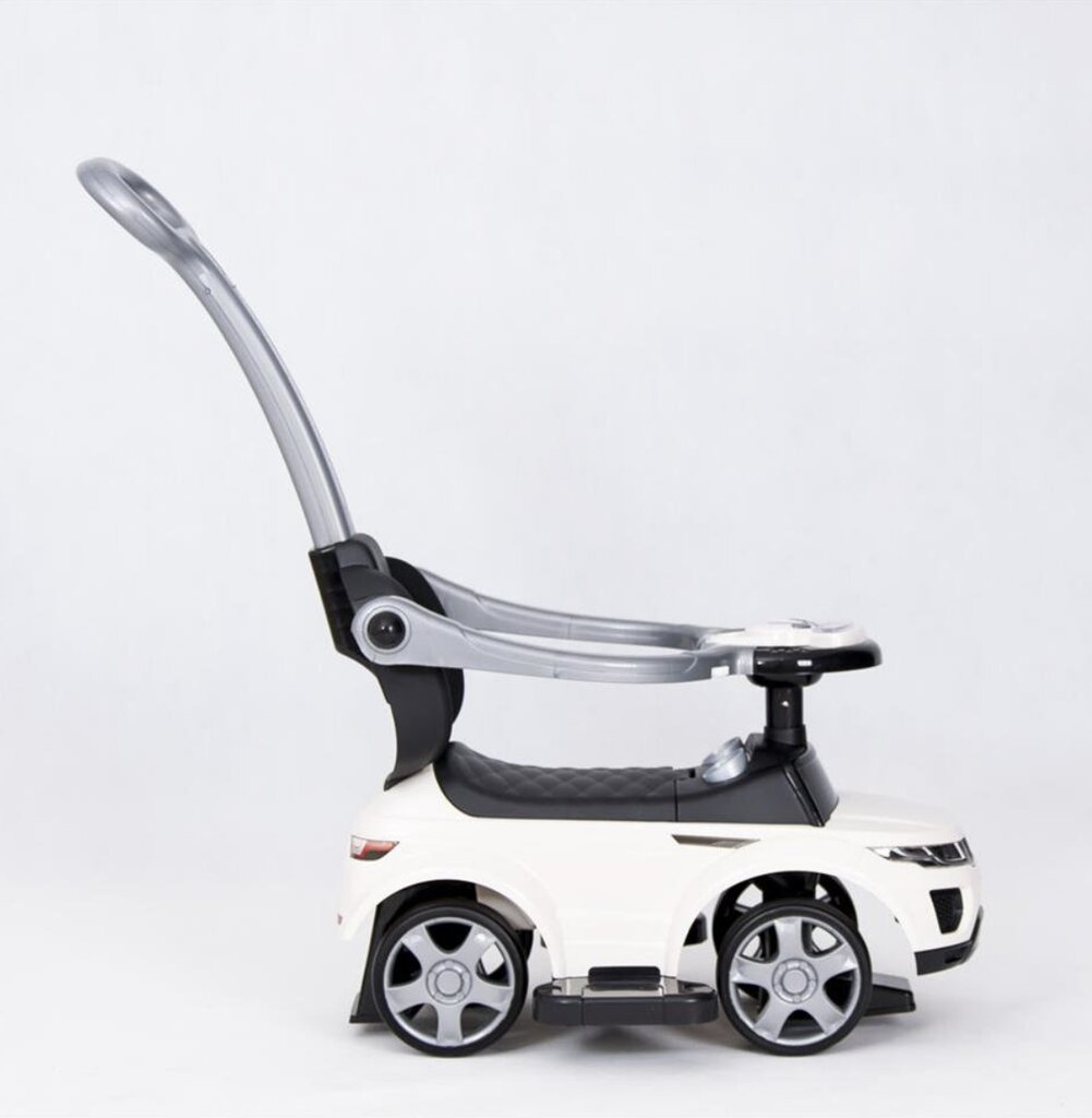Paspiriamas vaikiškas automobilis-stumdukas su rankena Rider, balta kaina ir informacija | Žaislai kūdikiams | pigu.lt