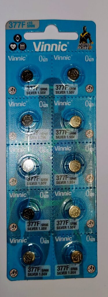 Elementai Vinnic 377F / SR66 1.55V 10 vnt. цена и информация | Elementai | pigu.lt