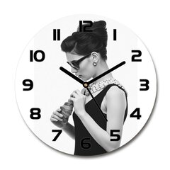 Sieninis laikrodis Moteris su akiniais kaina ir informacija | Laikrodžiai | pigu.lt