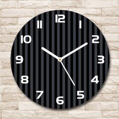 Sieninis laikrodis Juodos ir pilkos spalvos juostelės kaina ir informacija | Laikrodžiai | pigu.lt