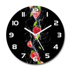Sieninis laikrodis Braškės ir vanduo цена и информация | Часы | pigu.lt
