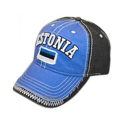 Kepurėlė - Estijos su mėlyna ir juoda kaina ir informacija | Vyriški šalikai, kepurės, pirštinės | pigu.lt