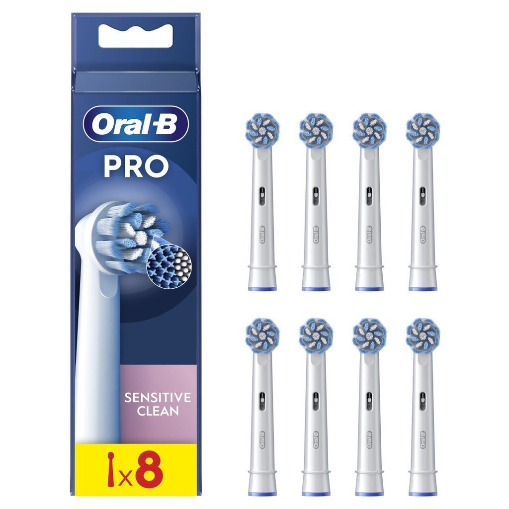 Oral-B EB60-8 Sensitive Clean Pro kaina ir informacija | Elektrinių dantų šepetėlių antgaliai | pigu.lt