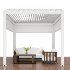 Боковая штора Sky Pergola, 4м, белая цена и информация | Беседки, навесы, тенты | pigu.lt