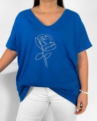 Palaidinė moterims Merry Rose, mėlyna kaina ir informacija | Palaidinės, marškiniai moterims | pigu.lt