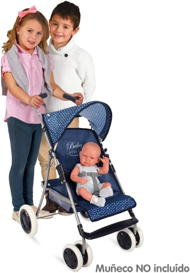 Vežimėlis lėlėms Baby Style 44917 kaina ir informacija | Žaislai mergaitėms | pigu.lt