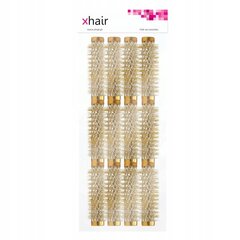 Plaukų voleliai Xhair, 13 mm, metaliniai, 12 vnt. kaina ir informacija | Šepečiai, šukos, žirklės | pigu.lt