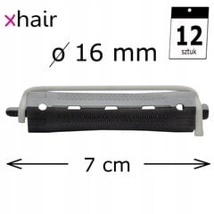 Plaukų voleliai Xhair 16 mm 12 vnt. цена и информация | Расчески, щетки для волос, ножницы | pigu.lt