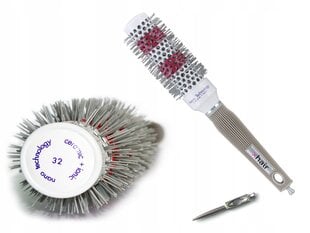 Plaukų šepetys Xhair apvalus keramikinis 32 mm 1 vnt. цена и информация | Расчески, щетки для волос, ножницы | pigu.lt