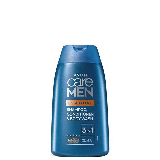 Šampūnas, kondicionierius ir dušo želė vyrams Avon Care Essential Men 3in1, 200ml kaina ir informacija | Šampūnai | pigu.lt