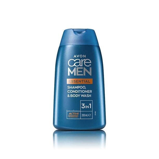 Šampūnas, kondicionierius ir dušo želė vyrams Avon Care Essential Men 3in1, 200ml kaina ir informacija | Šampūnai | pigu.lt